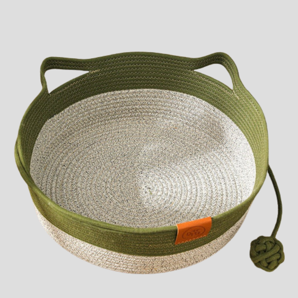 Handwoven Cotton Rope Cat Bed Basket