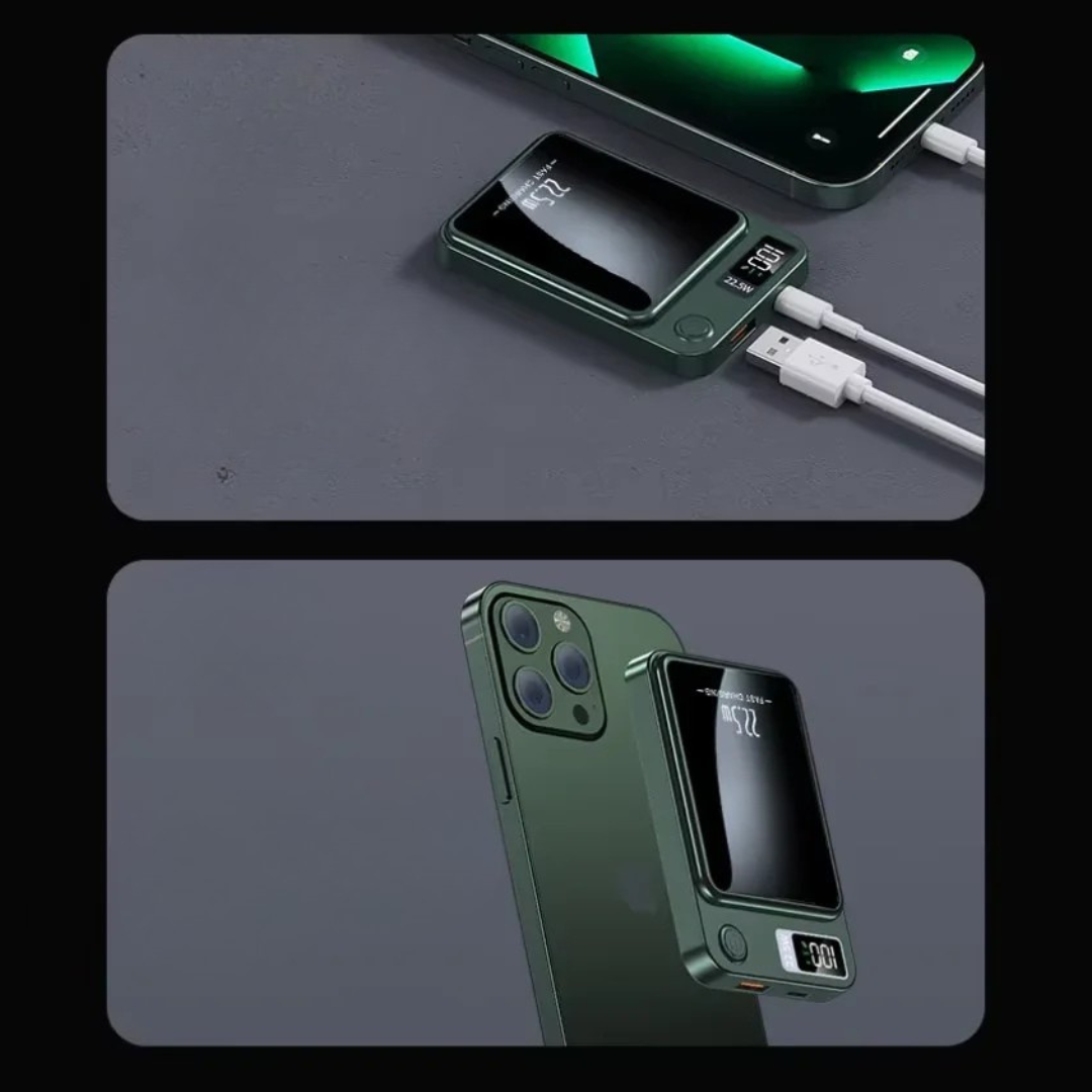 Magnetic Wireless Power Bank – Compact Portable Battery with LED Indicator