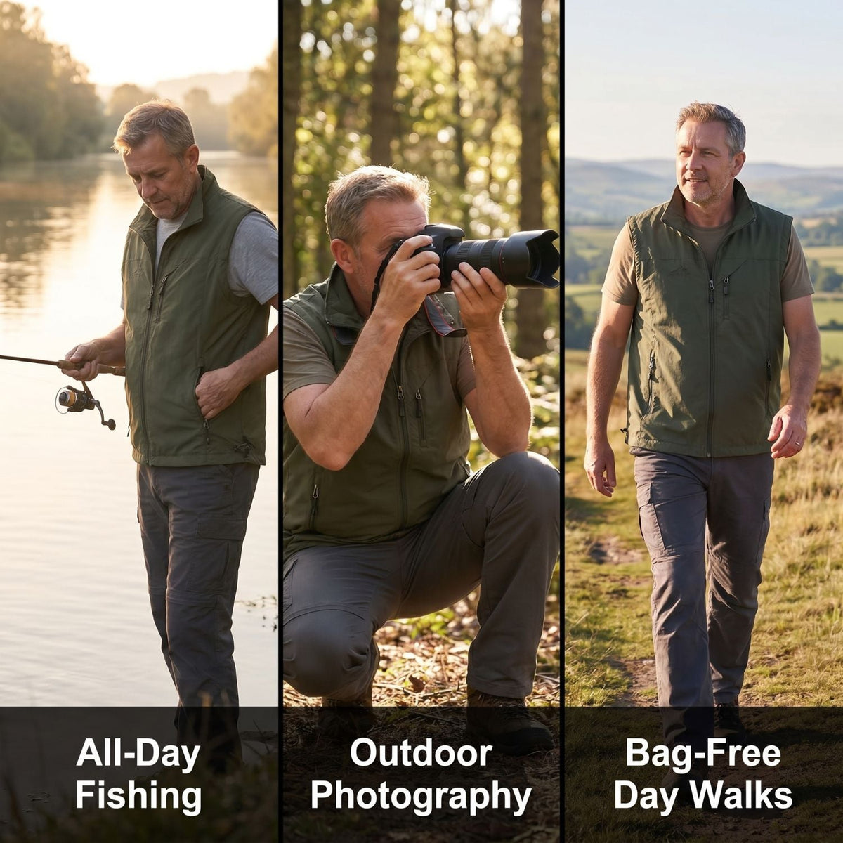 Lightweight Hiking Gilet – Breathable Multi-Pocket Outdoor Vest