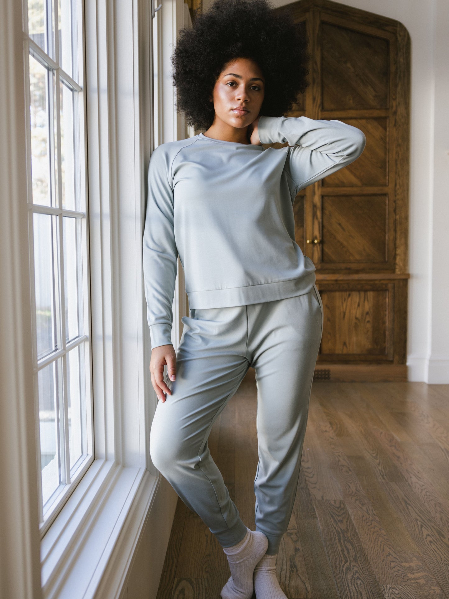 Women's Brushed Bamboo Pullover Crew - Last Chance