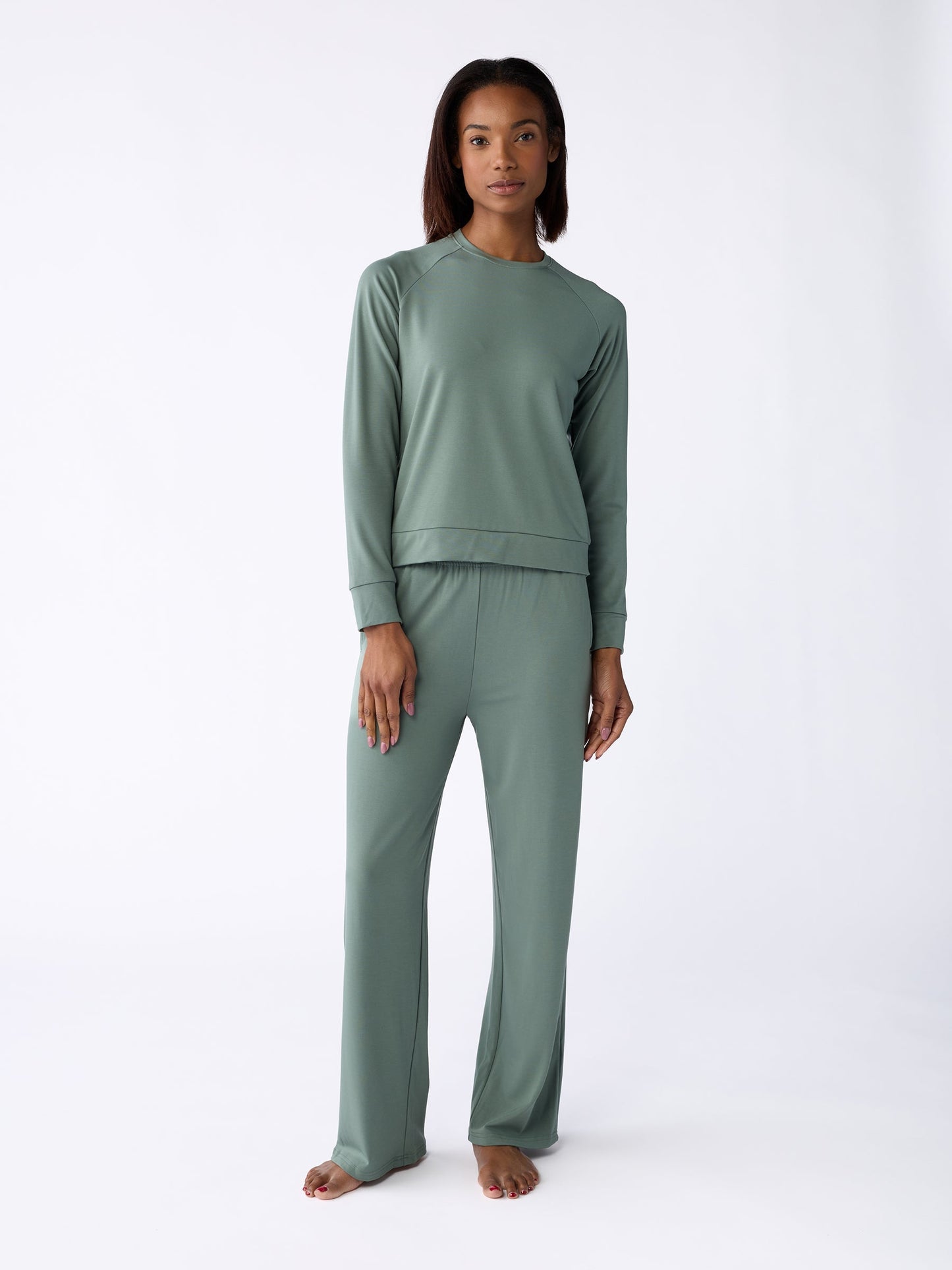 Women's Brushed Bamboo Pullover Crew - Last Chance