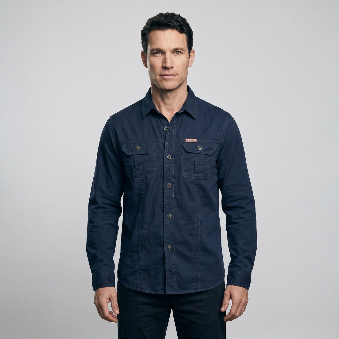 Men’s Lightweight Long-Sleeve Outdoor Shirt – Durable Cotton-Blend Top