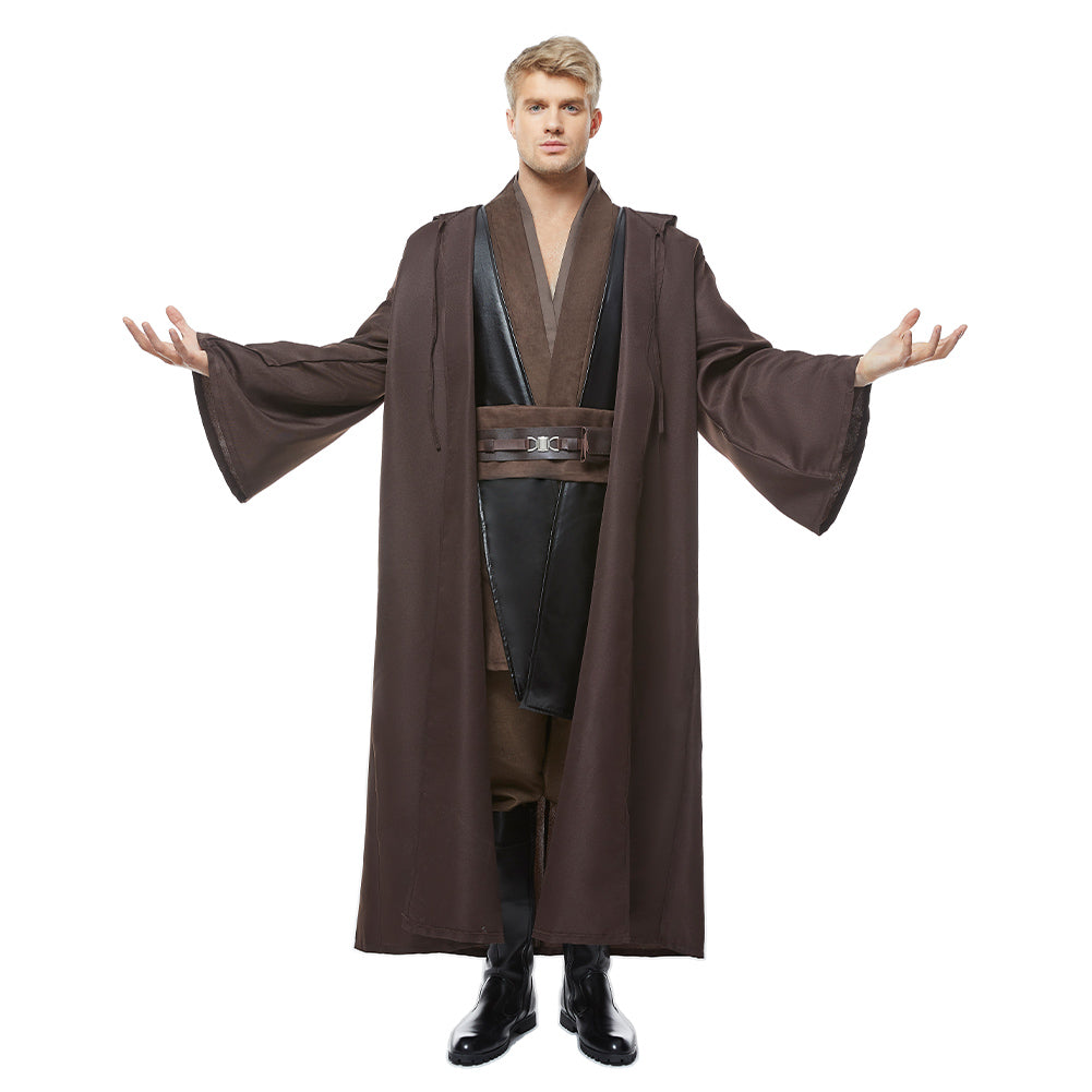 Anakin Skywalker Brown Jedi With Robe Halloween Costume