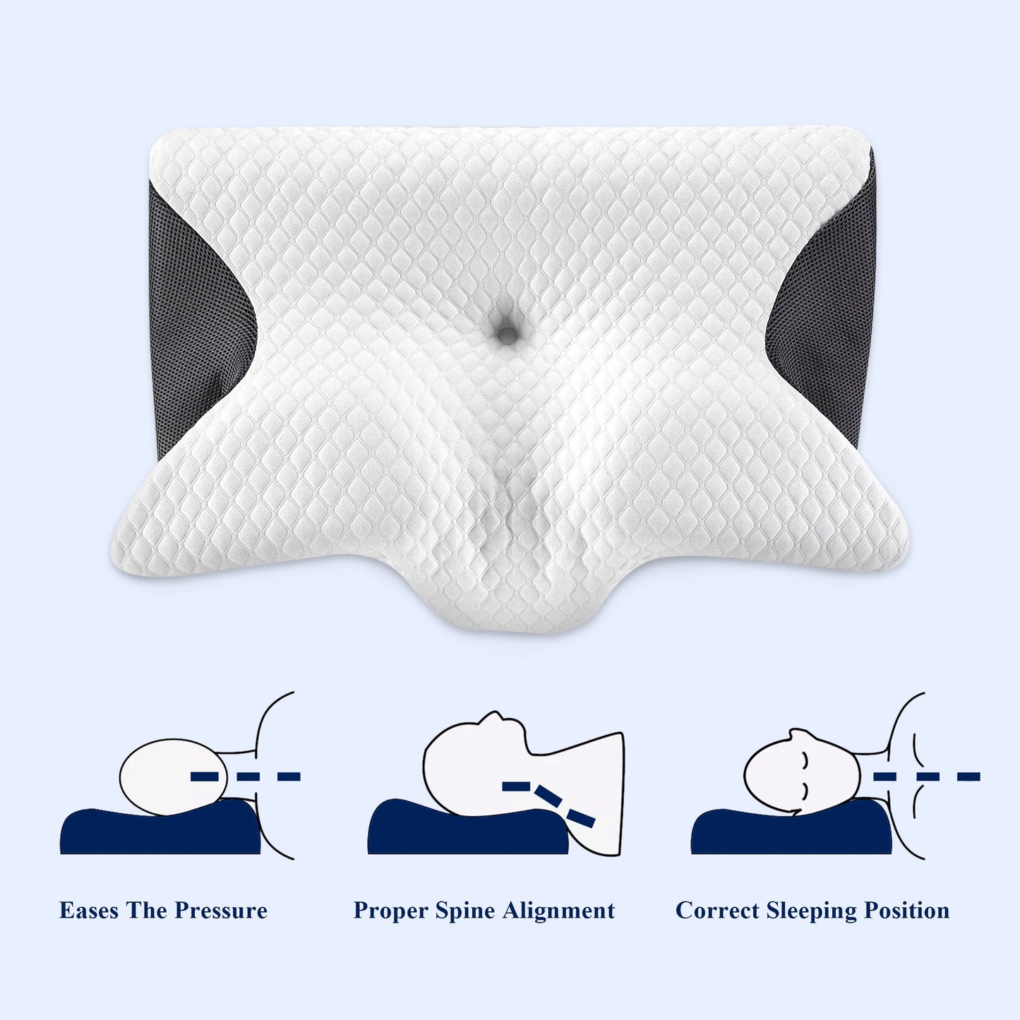 Butterfly Memory Foam Cervical Pillow for Neck & Shoulder Support