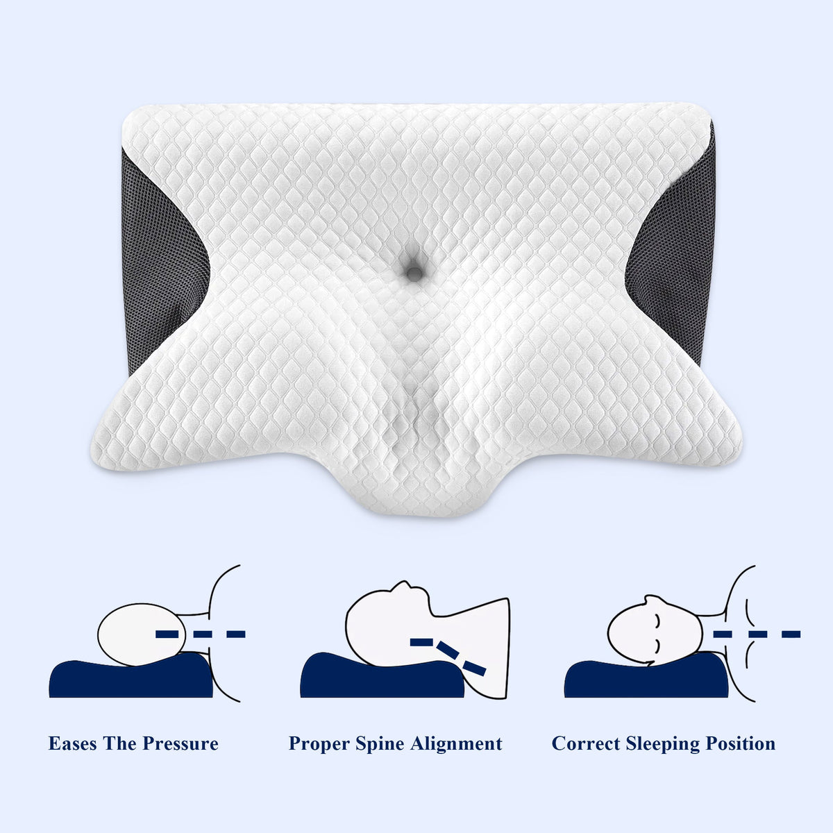 Butterfly Memory Foam Cervical Pillow for Neck & Shoulder Support