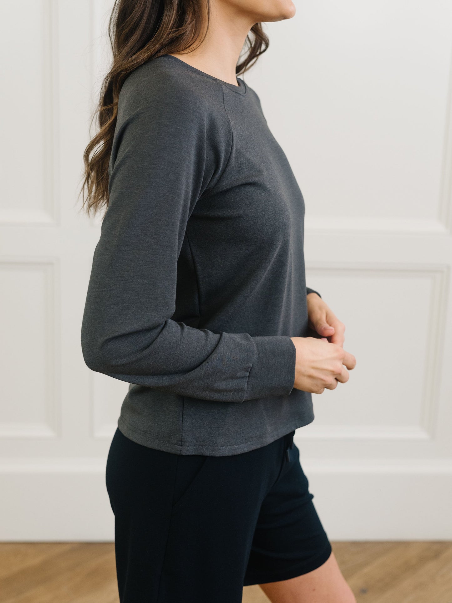 Women's Brushed Bamboo Pullover Crew - Last Chance