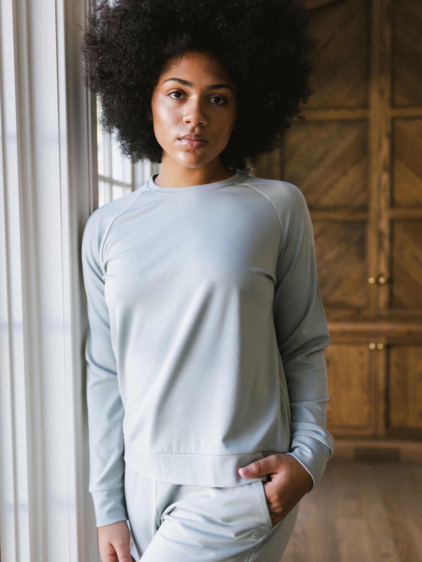 Women's Brushed Bamboo Pullover Crew - Last Chance