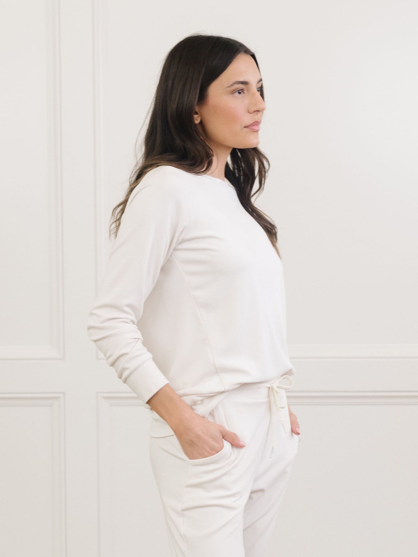 Women's Brushed Bamboo Pullover Crew - Last Chance
