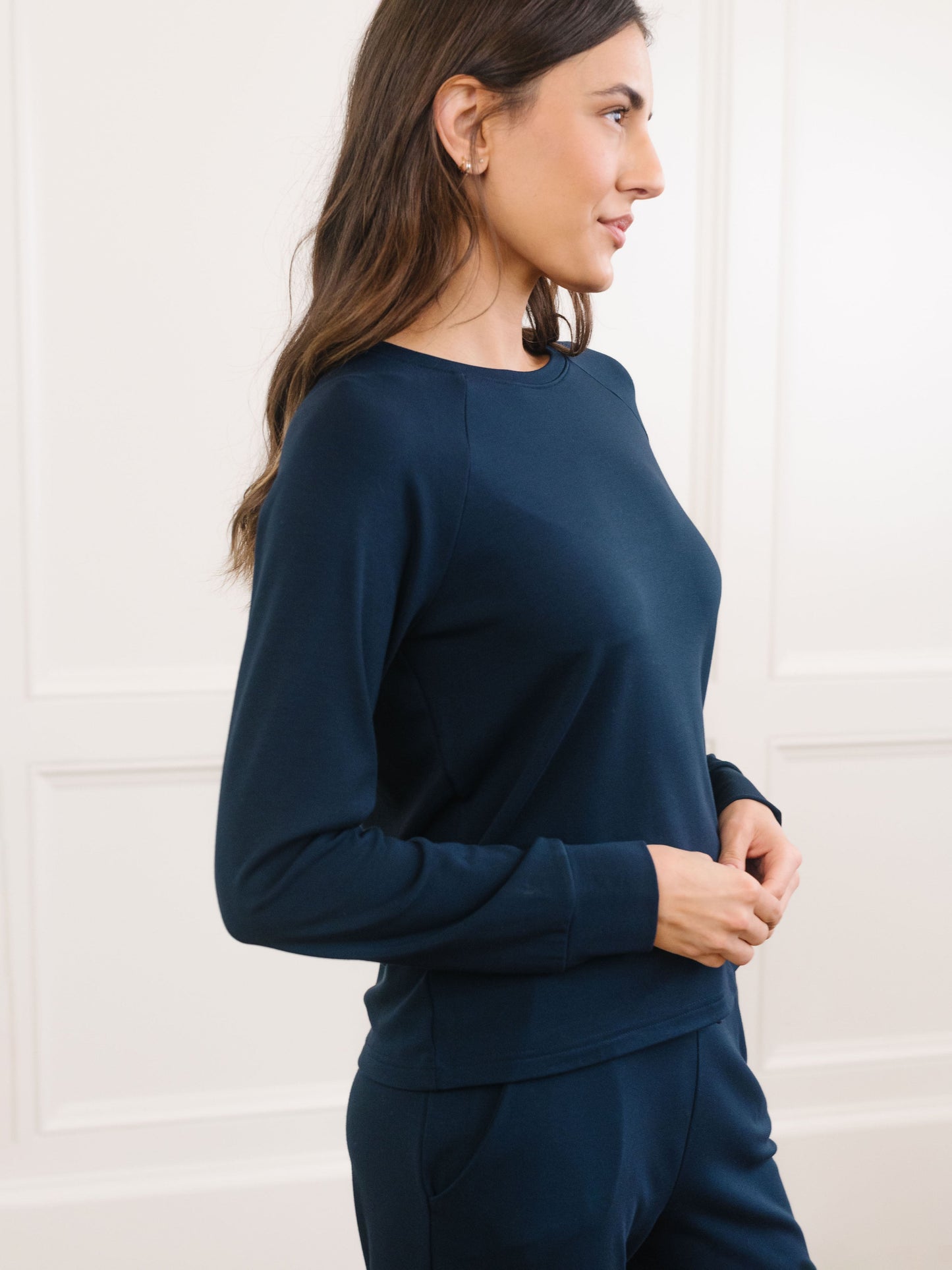 Women's Brushed Bamboo Pullover Crew - Last Chance