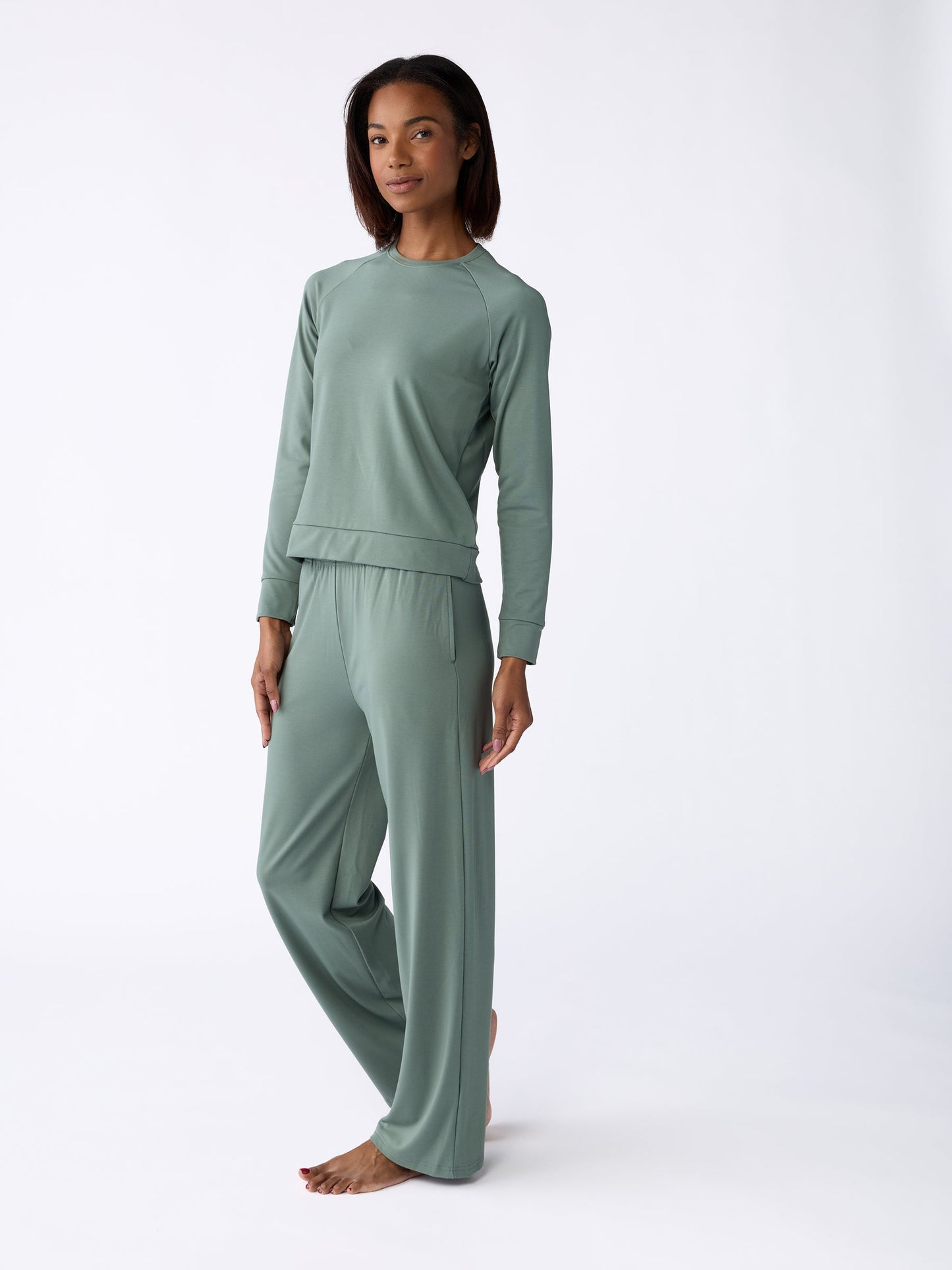 Women's Brushed Bamboo Pullover Crew - Last Chance