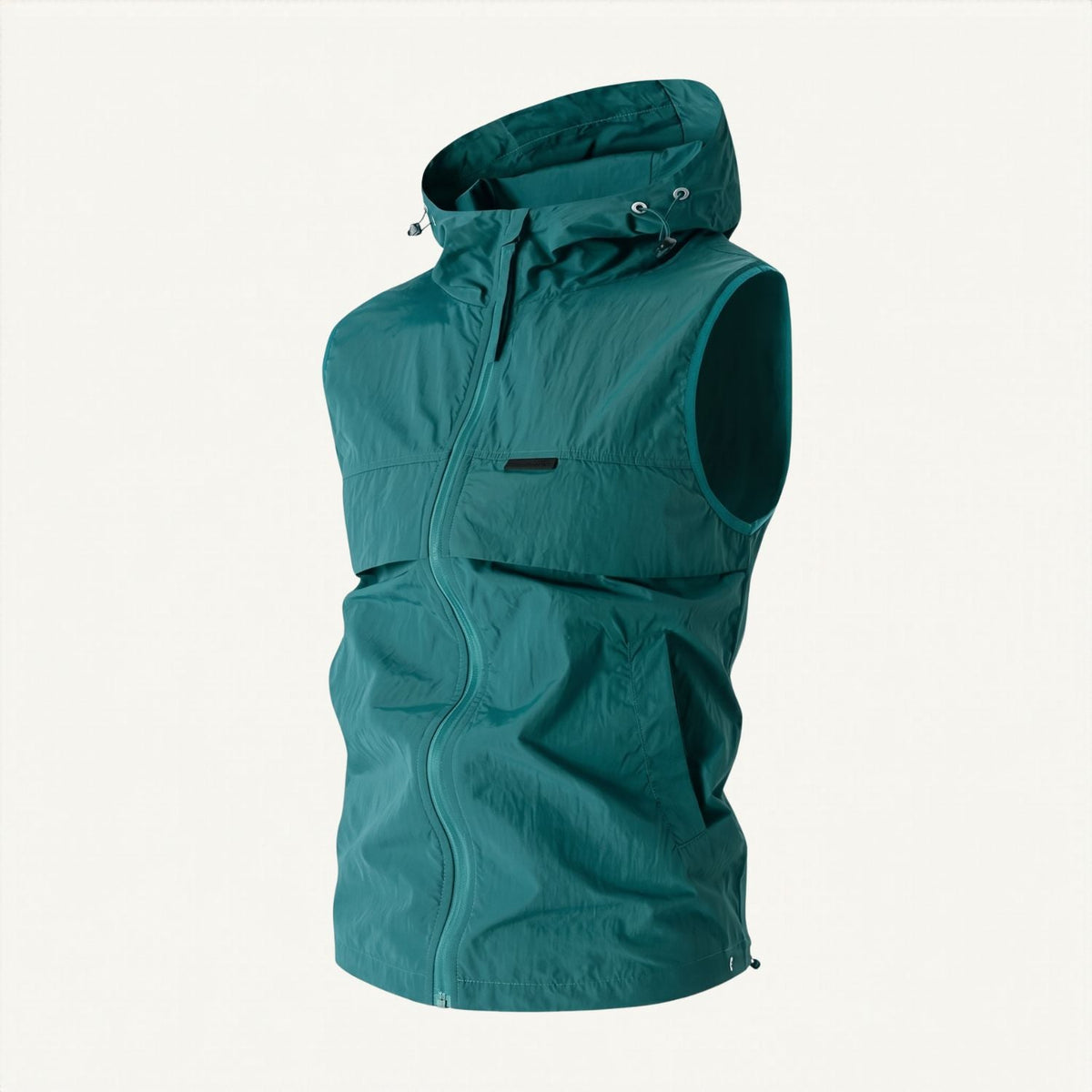 Men’s Hooded Gilet – Lightweight Windproof Vest for Fishing & Hiking