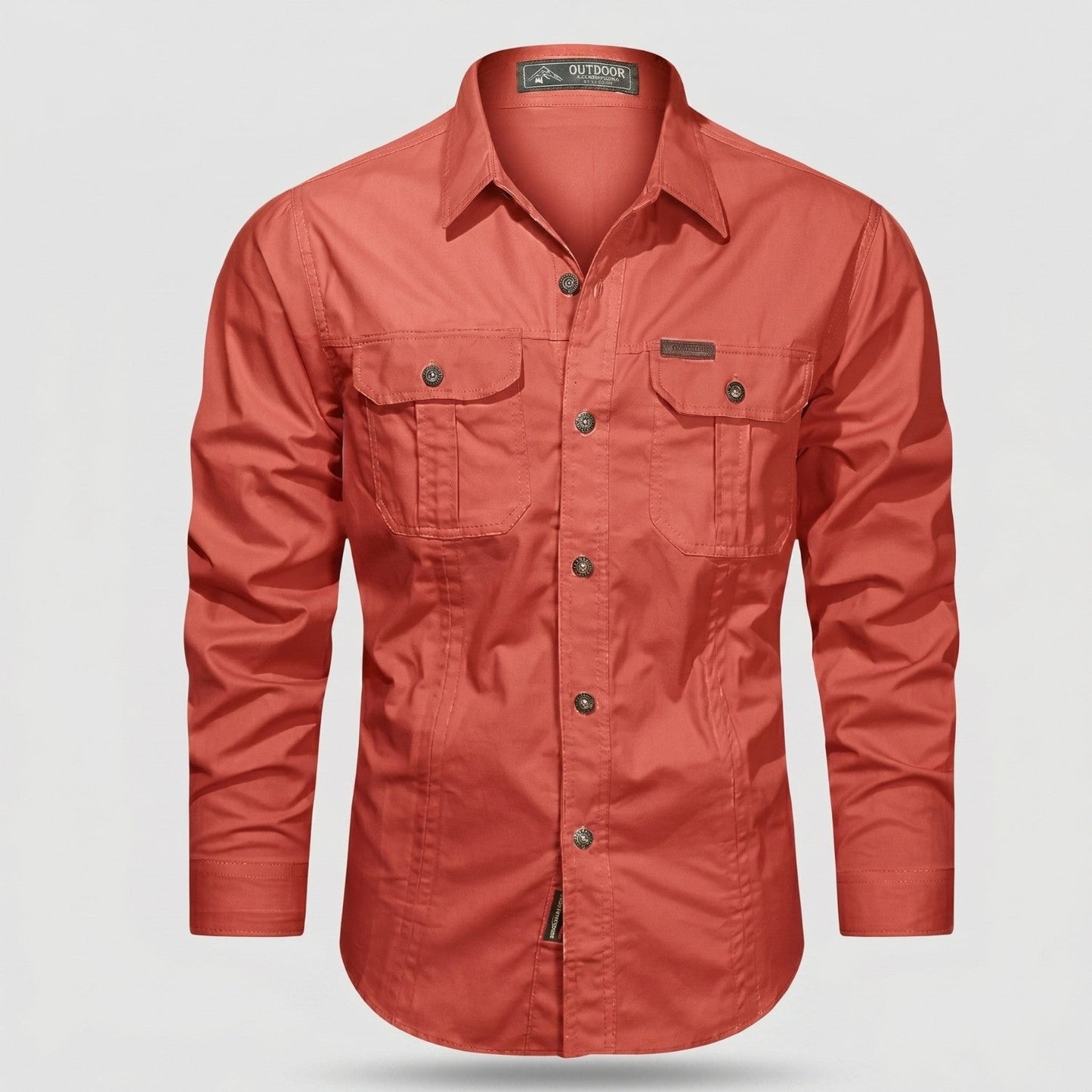 Men’s Lightweight Long-Sleeve Outdoor Shirt – Durable Cotton-Blend Top