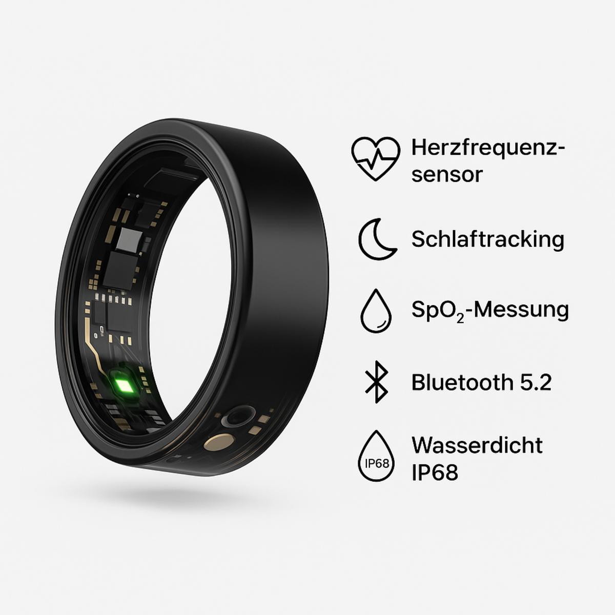 Smart Fitness Ring – Activity, Sleep & Wellness Tracker
