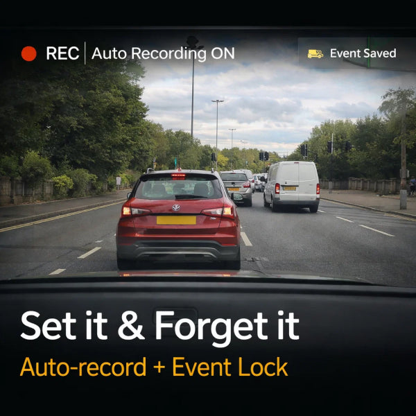 4K Front & Rear Dash Cam – WiFi, Loop Recording & 64GB Card