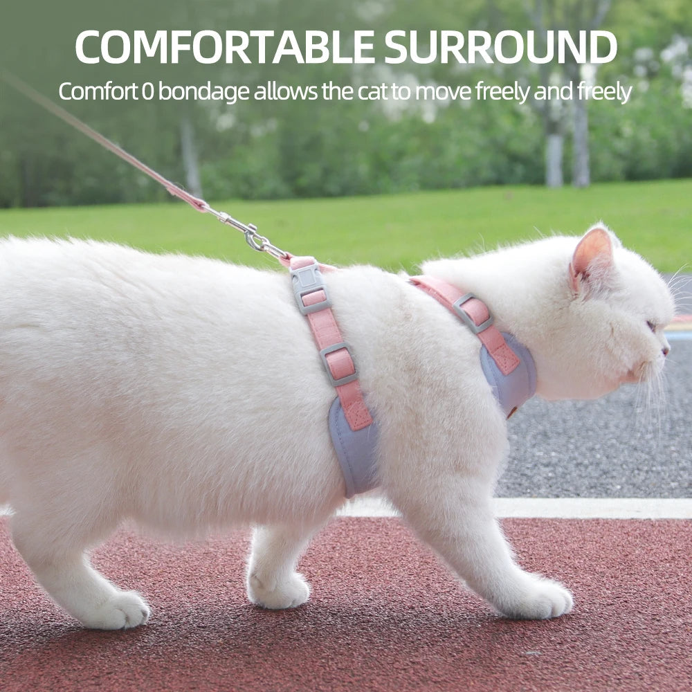 Soft Breathable Cat Harness & Leash Set