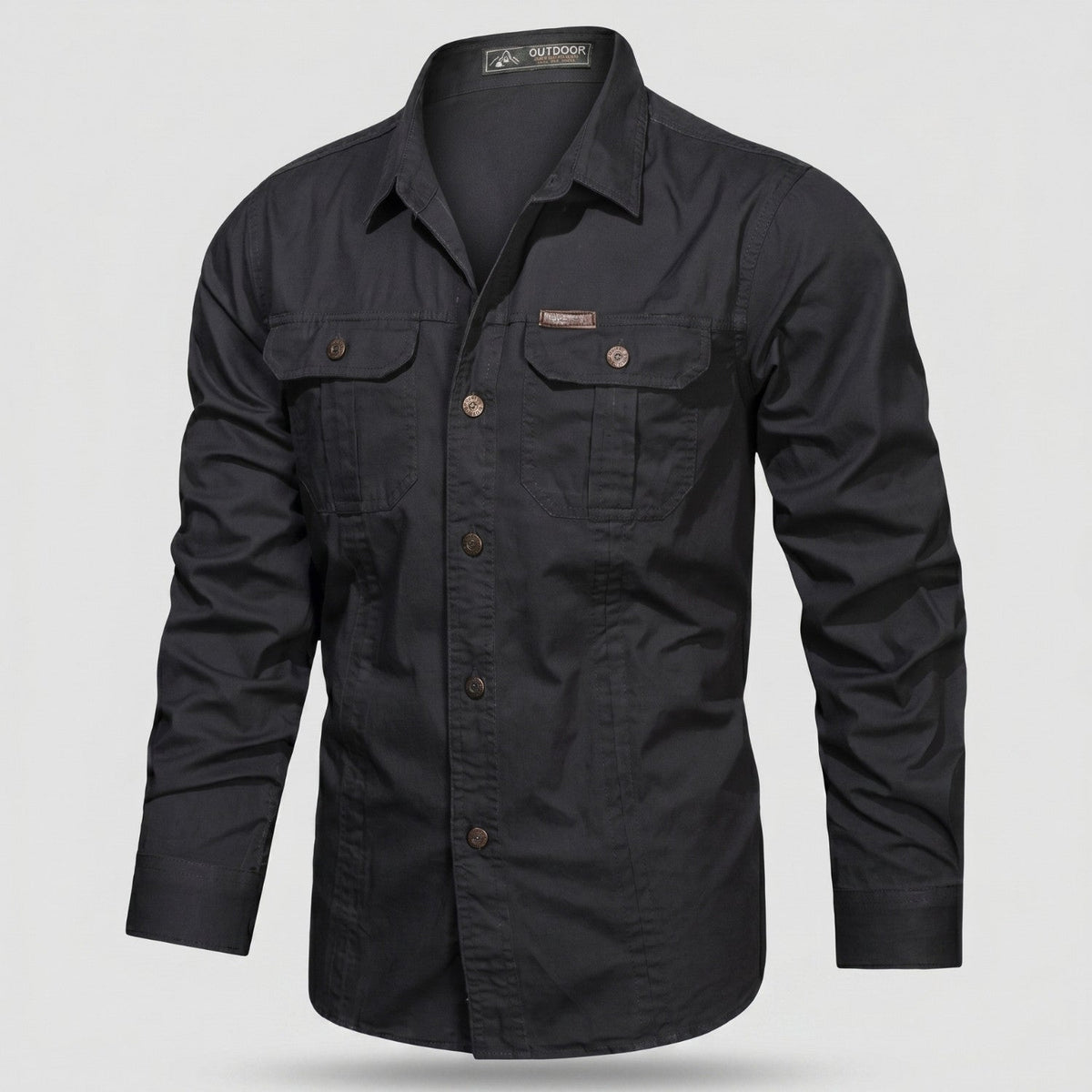 Men’s Lightweight Long-Sleeve Outdoor Shirt – Durable Cotton-Blend Top