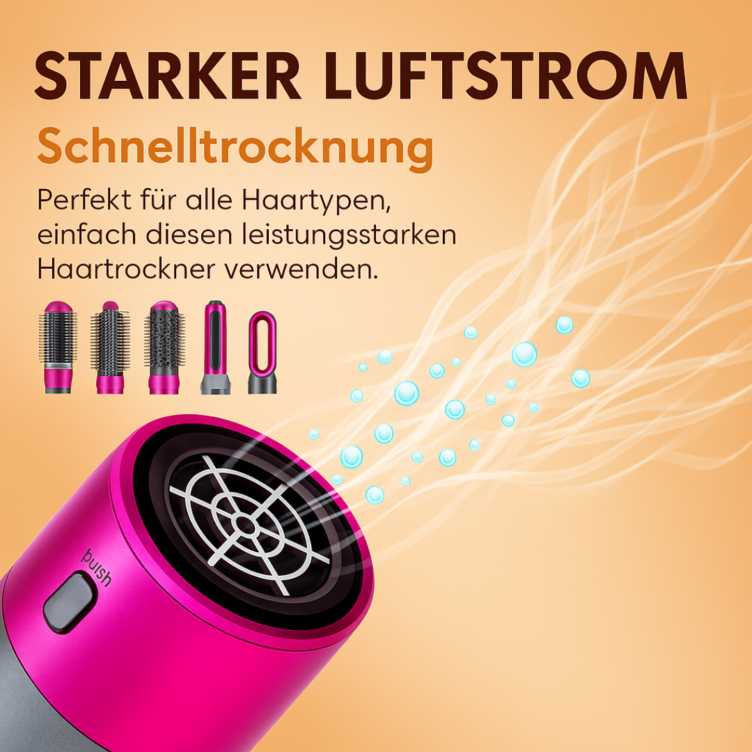 5-in-1 Hot Air Hair Styler – Dryer, Curler, Volumizer & Smoothing Set