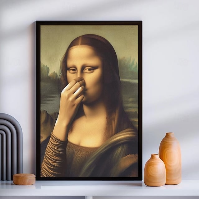 Funny Bathroom Wall Art – Humorous Renaissance-Style Print