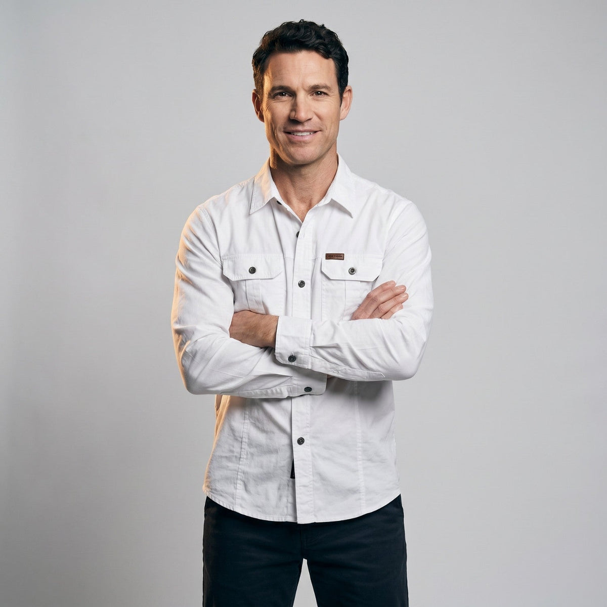 Men’s Lightweight Long-Sleeve Outdoor Shirt – Durable Cotton-Blend Top