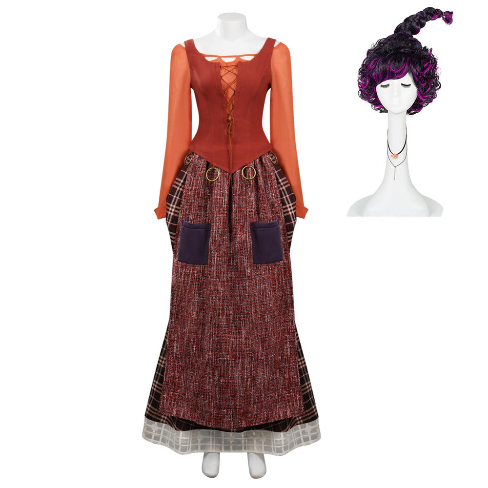 Hocus Pocus 2 Mary Sanderson Orange Halloween Costume