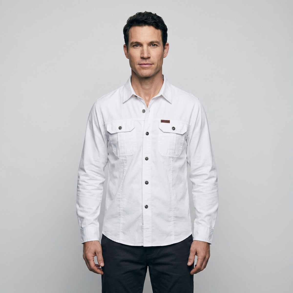 Men’s Lightweight Long-Sleeve Outdoor Shirt – Durable Cotton-Blend Top