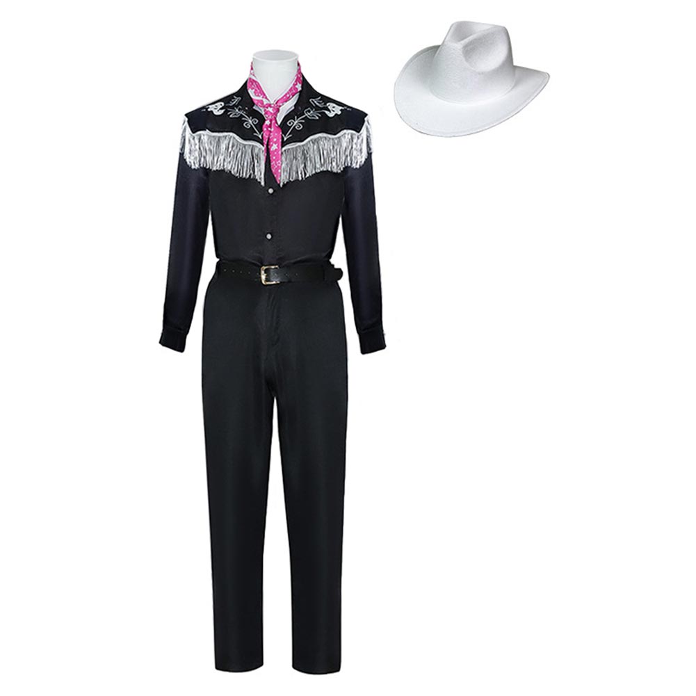 2023 Barbie Ken Western Cowboy Black Halloween Costume