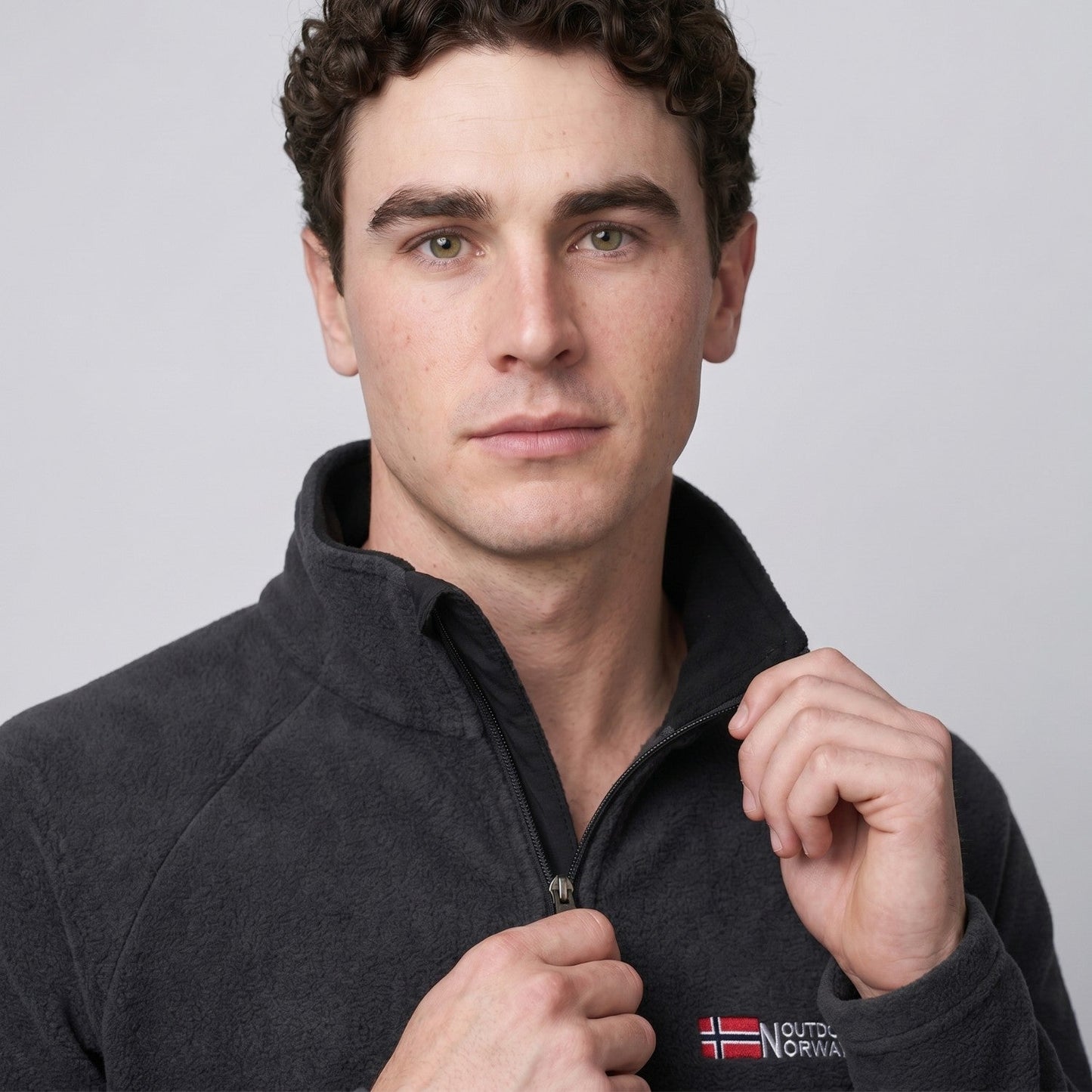 Men’s Quarter-Zip Fleece Pullover – Lightweight Hiking & Camping Mid-Layer