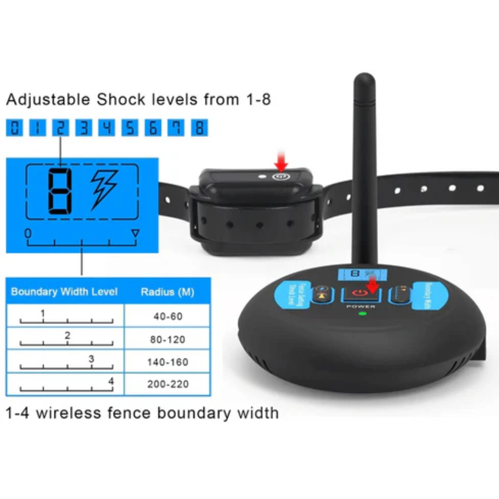 Wireless Dog Fence Collar System – Up to 200m Range