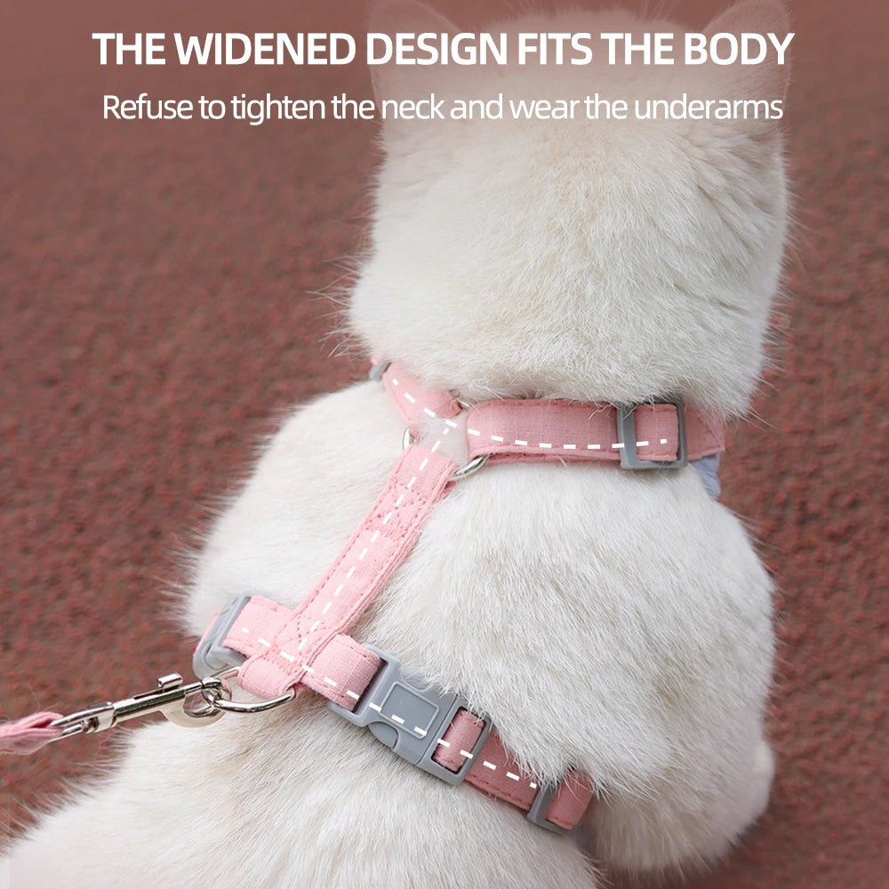 Soft Breathable Cat Harness & Leash Set