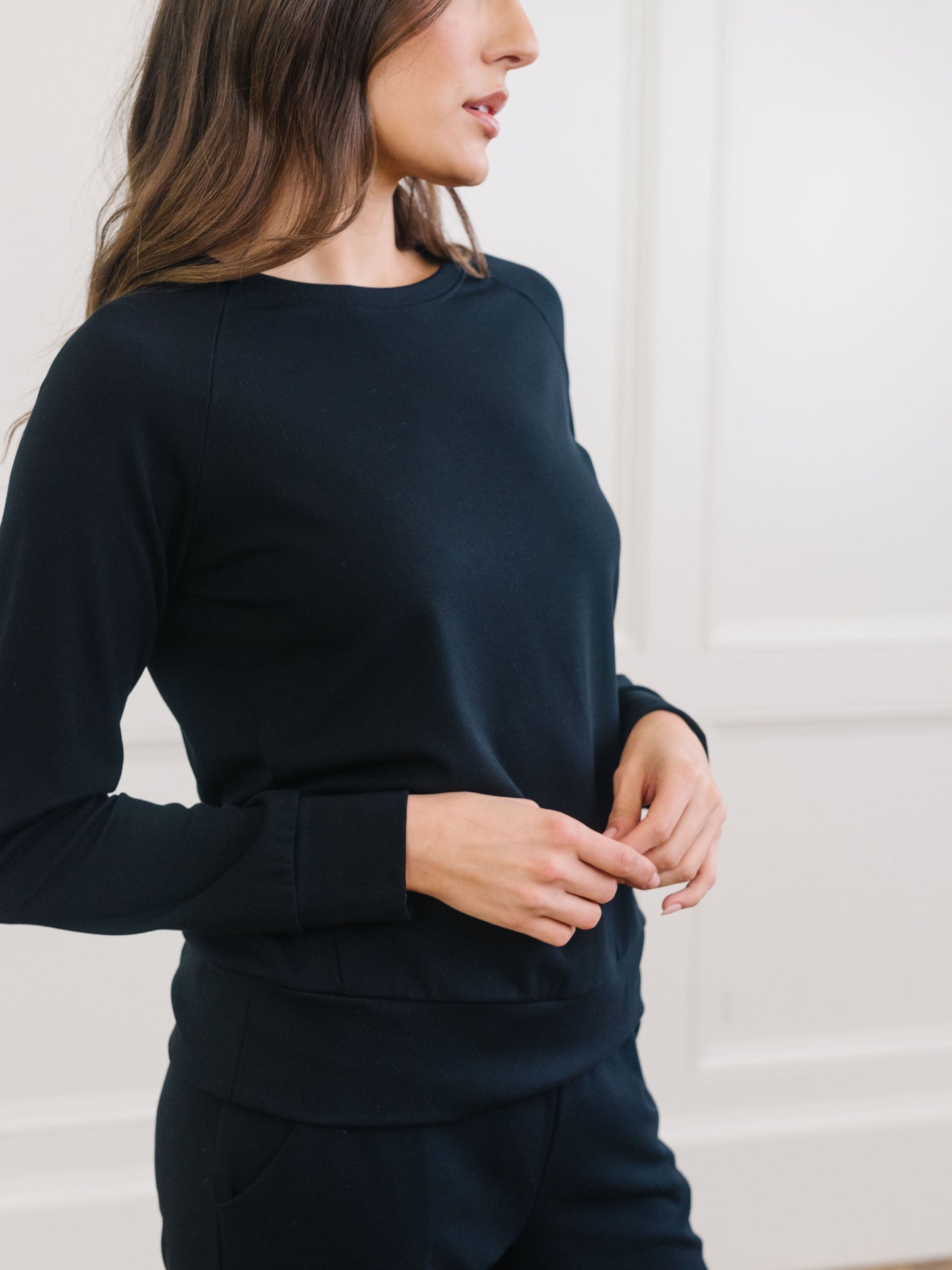 Women's Brushed Bamboo Pullover Crew - Last Chance