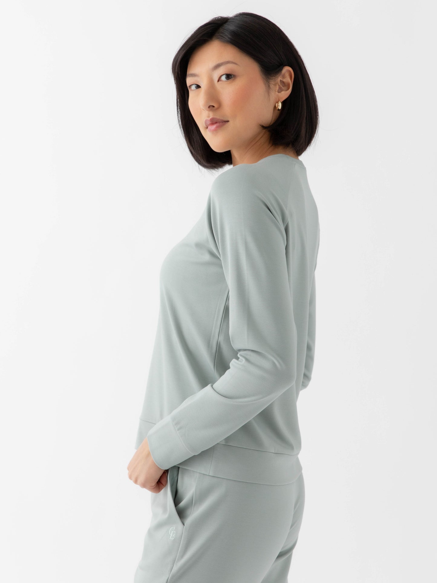 Women's Brushed Bamboo Pullover Crew - Last Chance