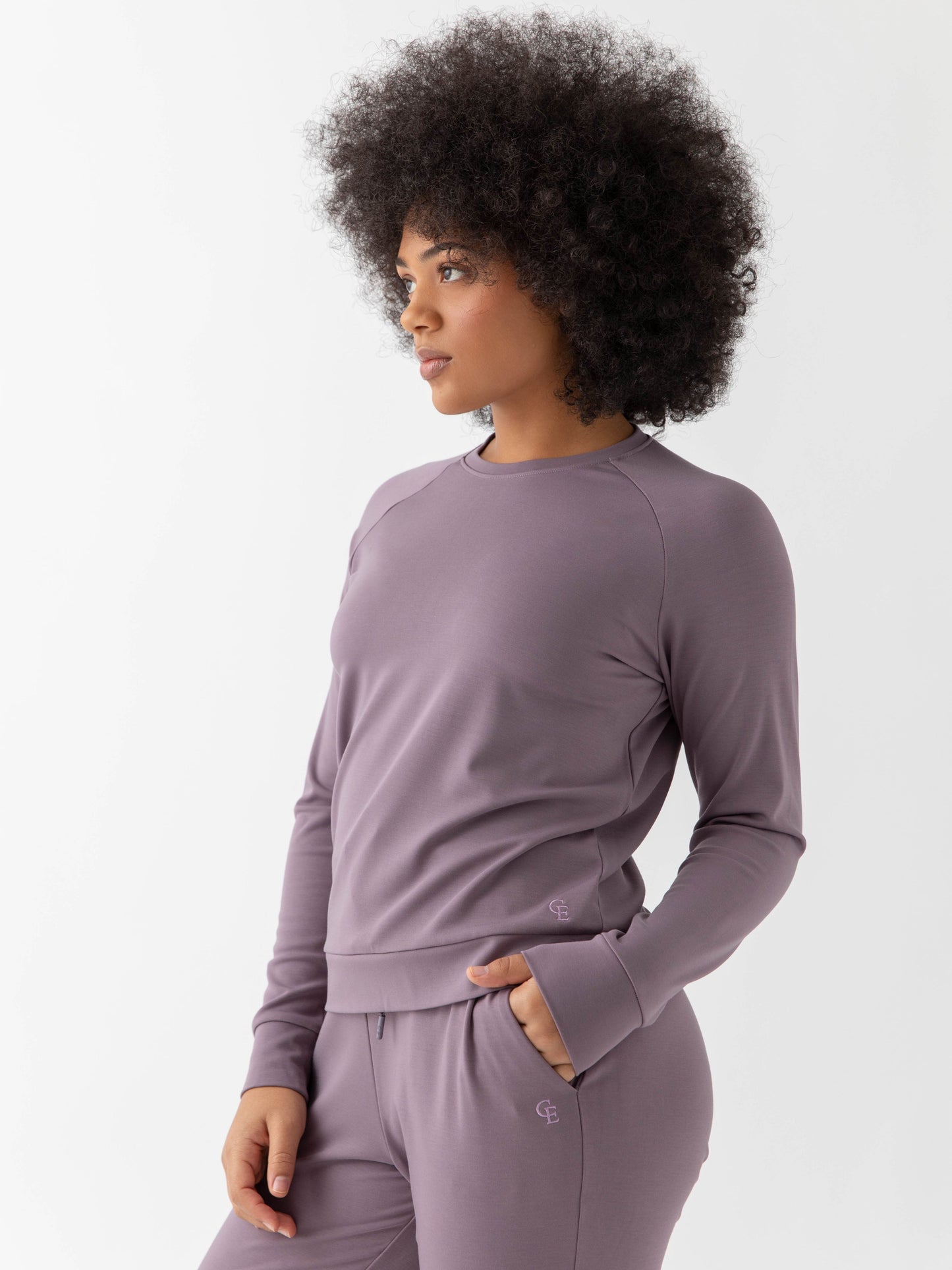Women's Brushed Bamboo Pullover Crew - Last Chance