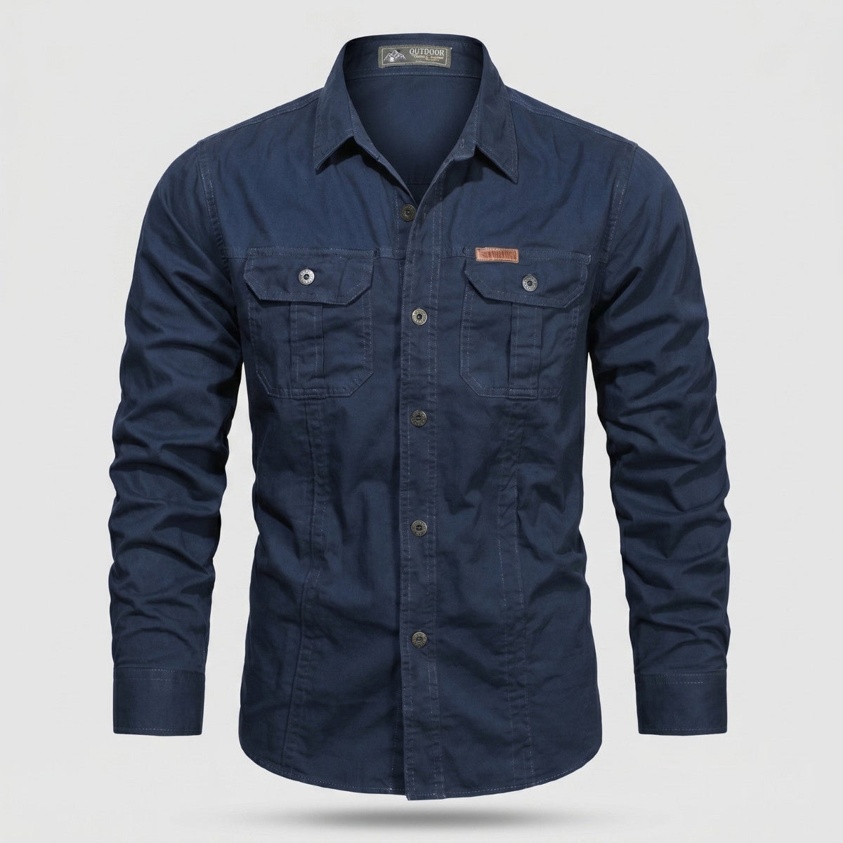 Men’s Lightweight Long-Sleeve Outdoor Shirt – Durable Cotton-Blend Top