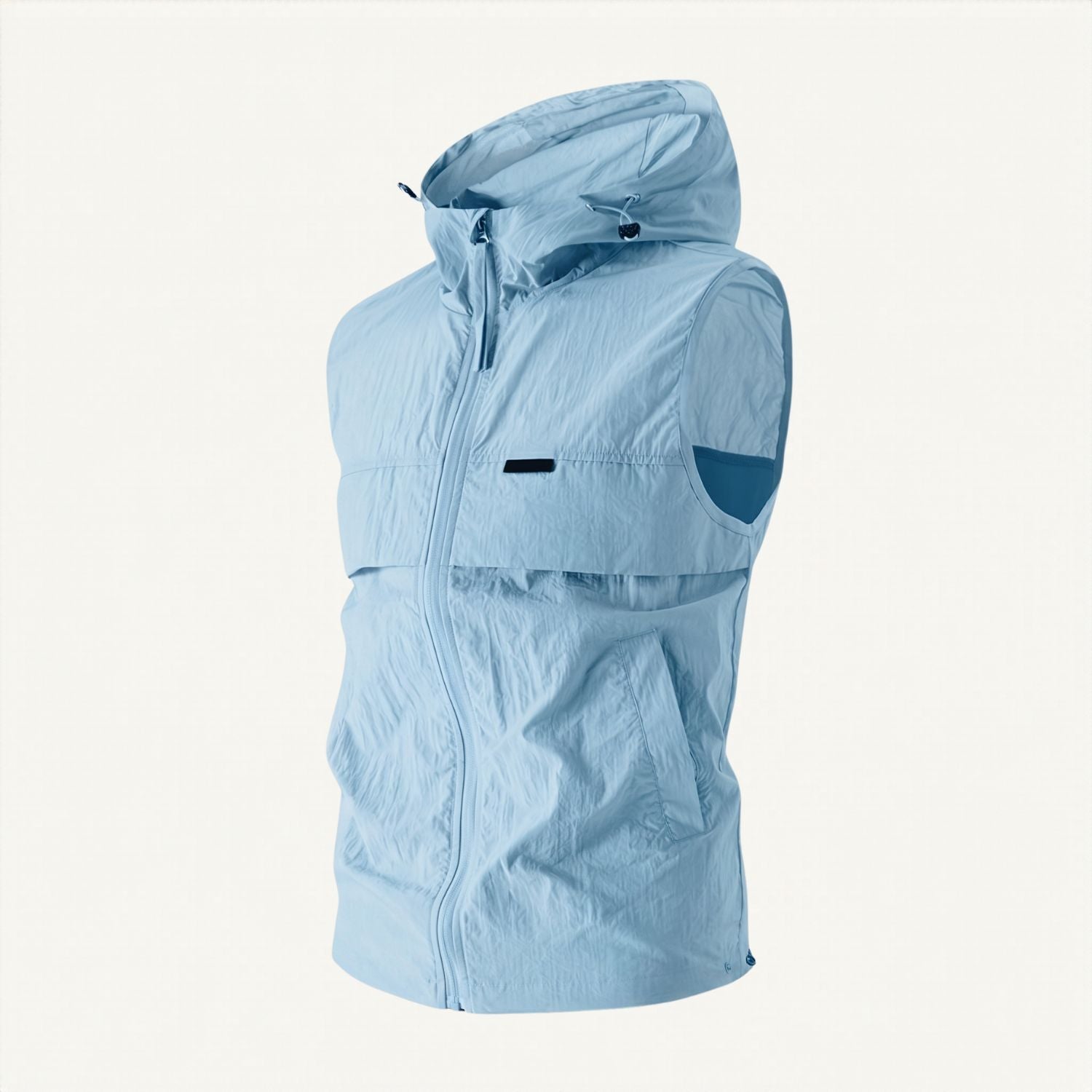 Men’s Hooded Gilet – Lightweight Windproof Vest for Fishing & Hiking