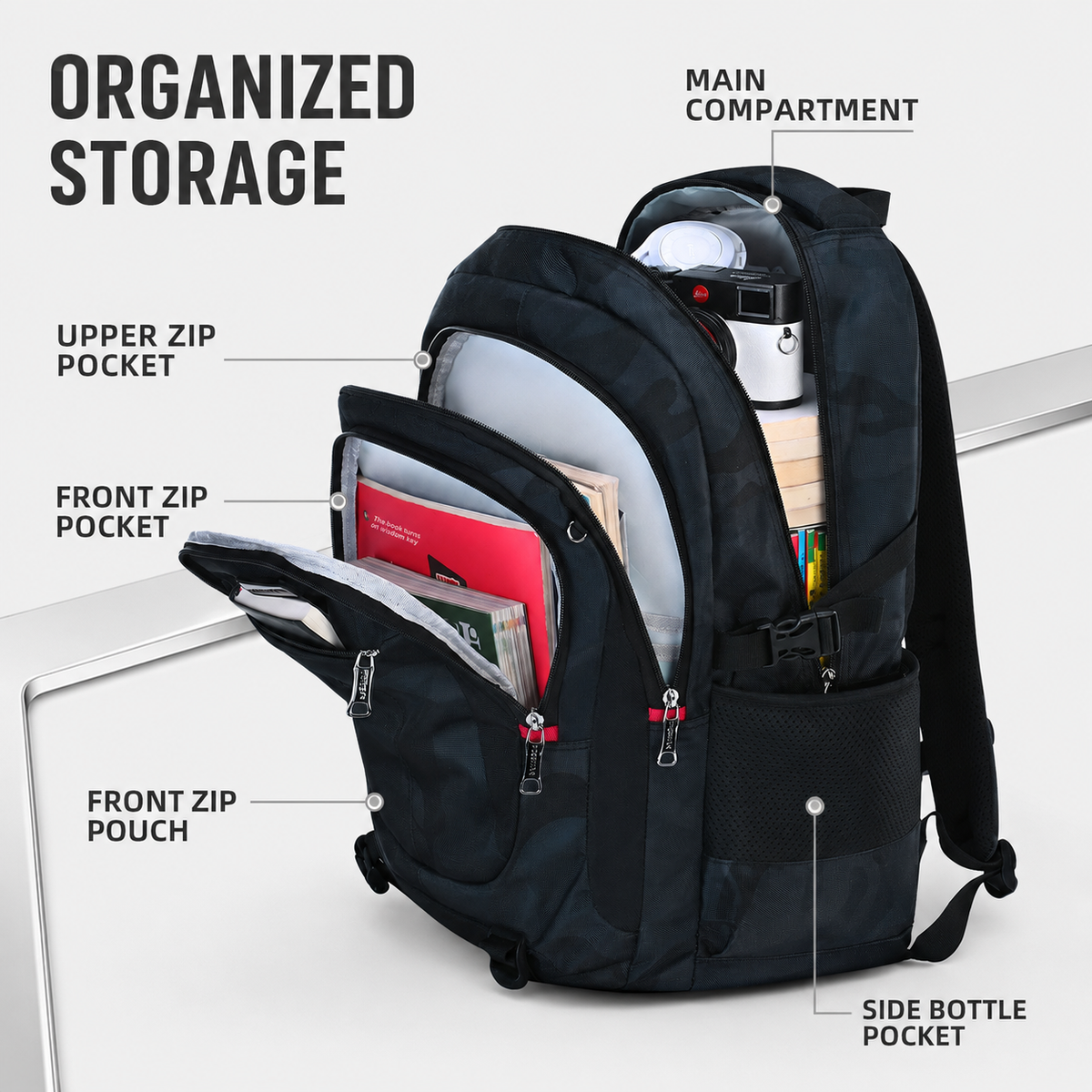 School Backpack with Padded Laptop Compartment – Multi-Pocket Rucksack