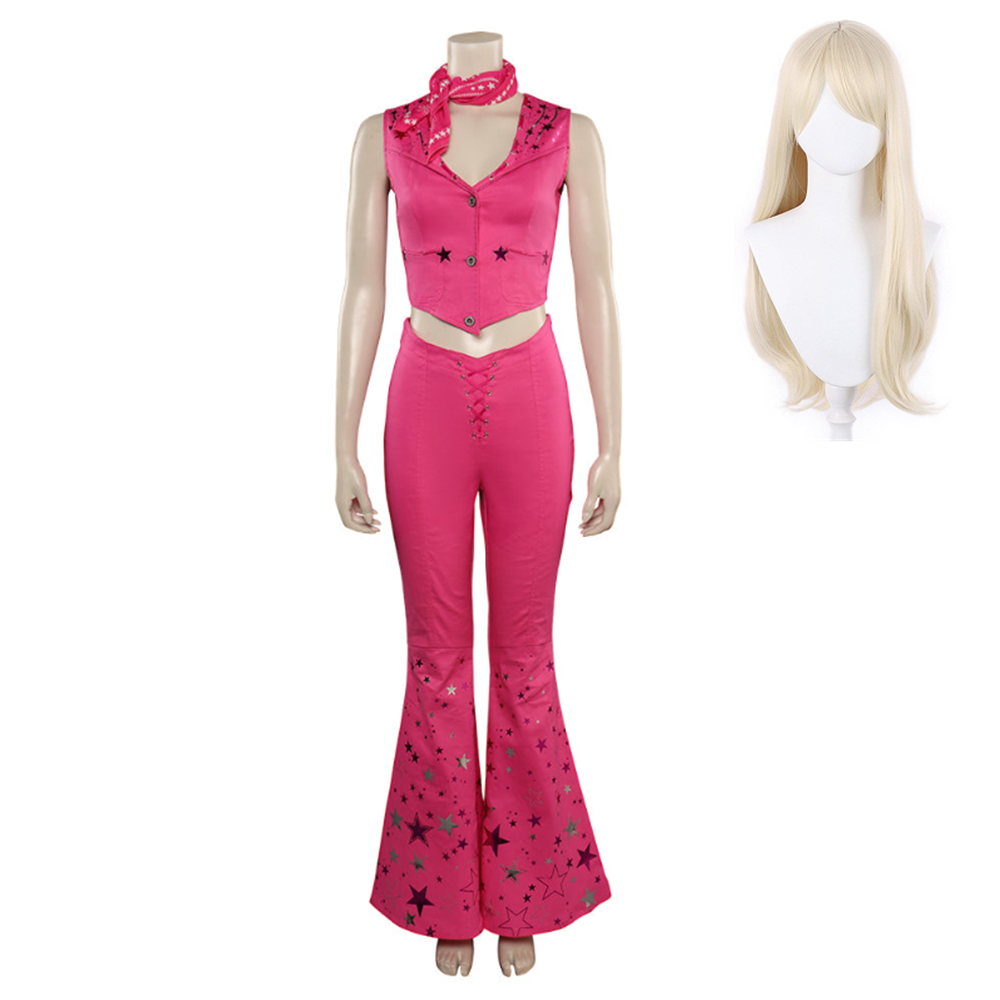 Barbie 2023 Margot Robbie Barbie Pink Western Cowboy Halloween Costume