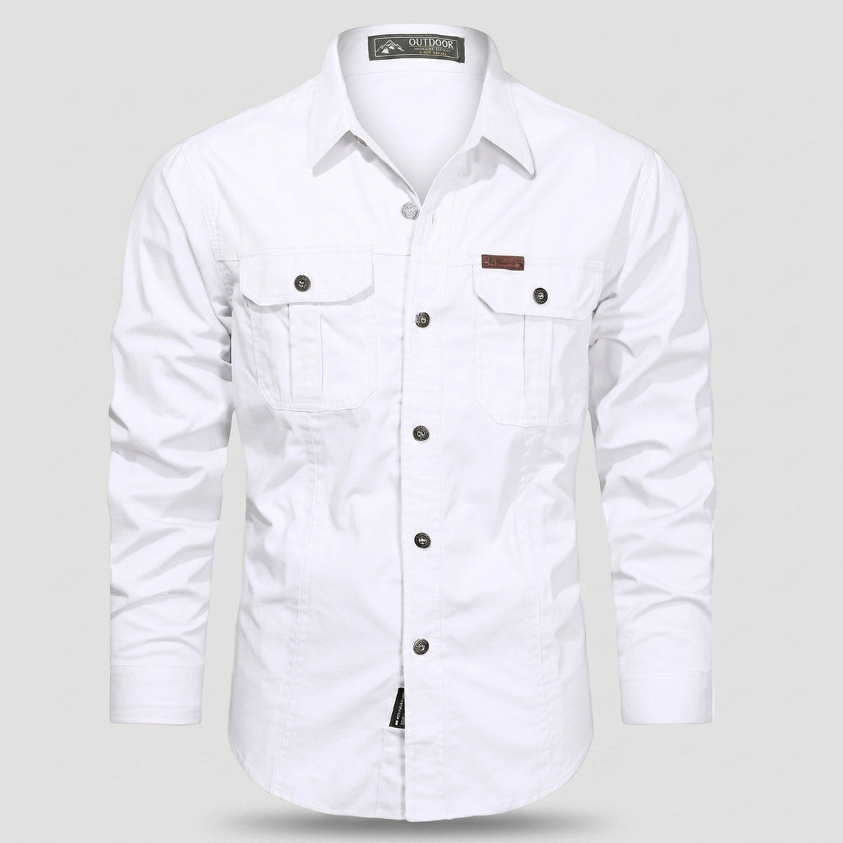 Men’s Lightweight Long-Sleeve Outdoor Shirt – Durable Cotton-Blend Top