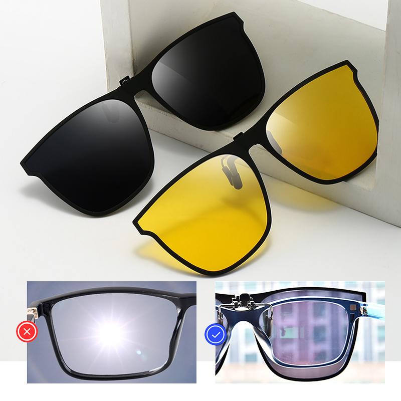 Polarised Clip-On Flip-Up Sunglasses – UV400 Driving & Fishing Lenses