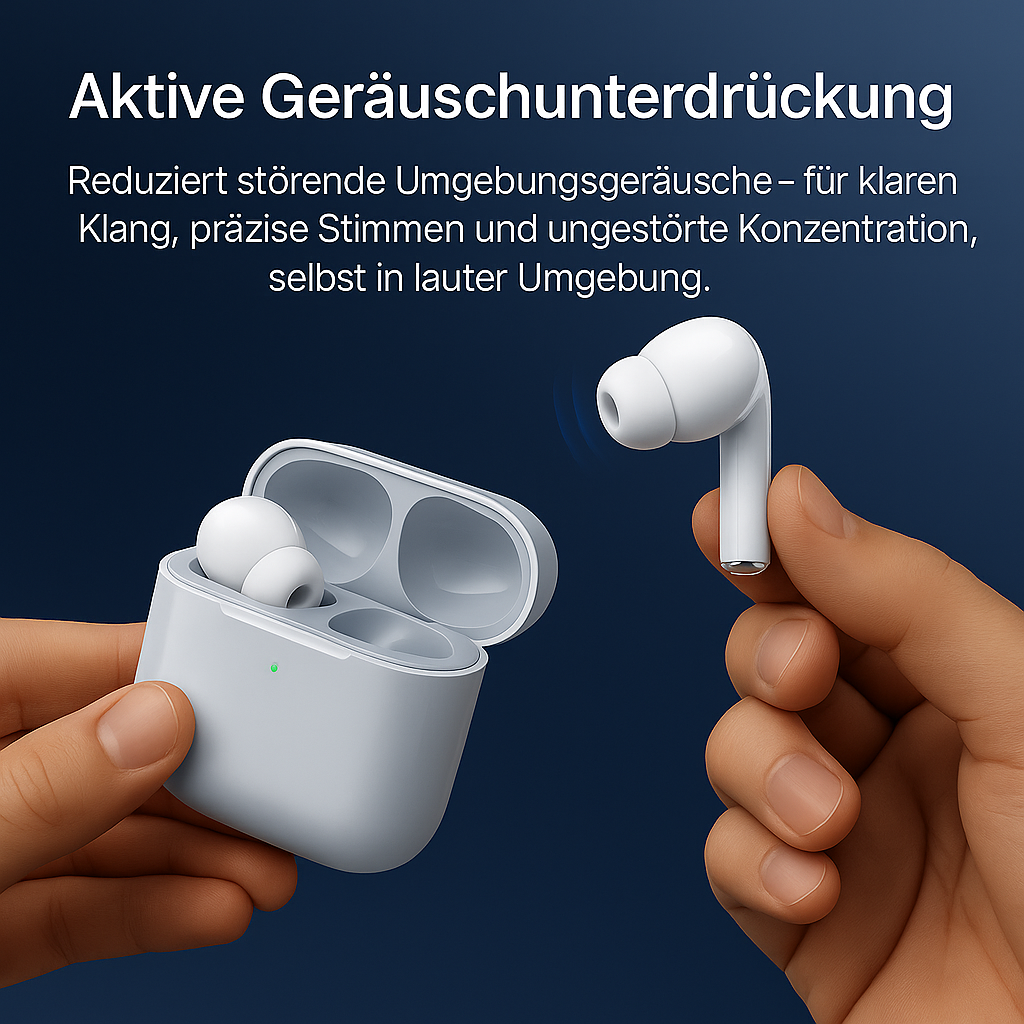 Wireless Bluetooth Earbuds with ANC, Charging Case & USB-C