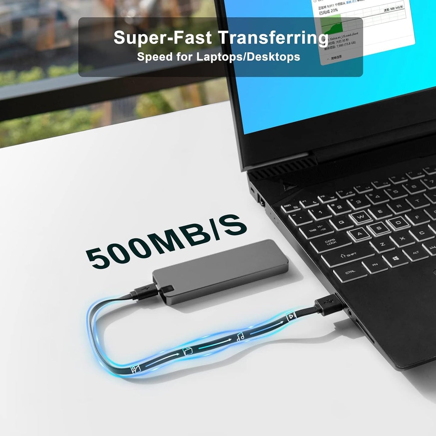 Portable External SSD – USB 3.2 Solid-State Drive