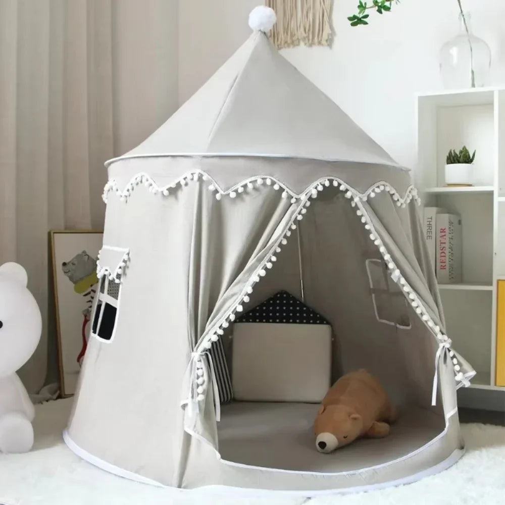 Kids Canvas Play Teepee – DreamHaven Indoor Imaginative Play Tent