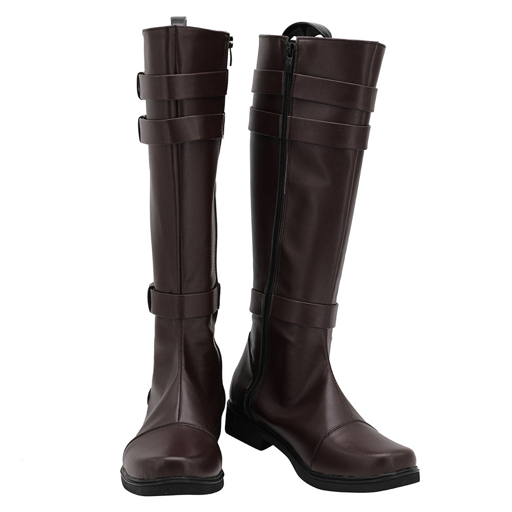 Jedi Knight Brown Boots Halloween Cosplay Shoes Obi-Wan Kenobi Accessory