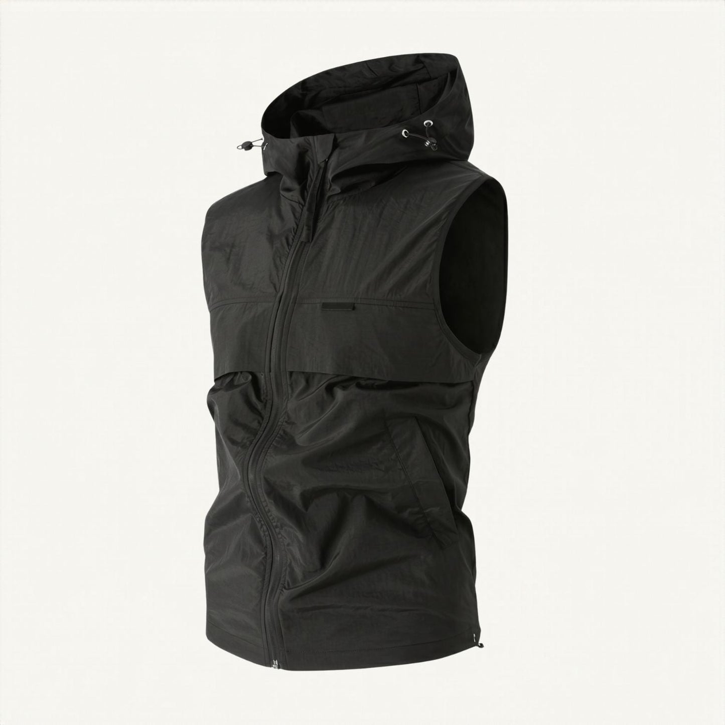 Men’s Hooded Gilet – Lightweight Windproof Vest for Fishing & Hiking