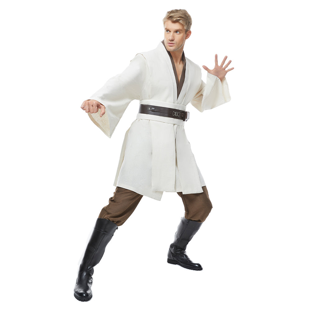 Kenobi Jedi Tunic White With Robe Halloween Costume