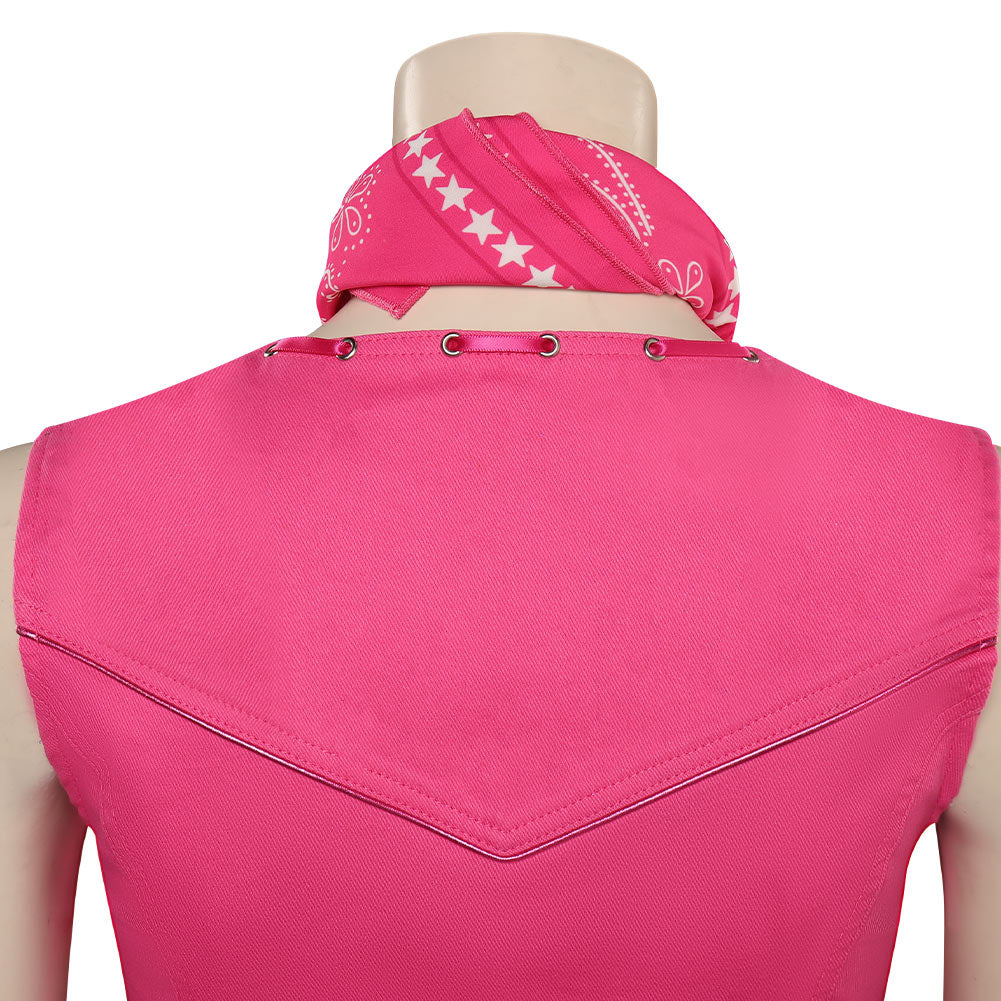 Barbie 2023 Margot Robbie Barbie Pink Western Cowboy Halloween Costume