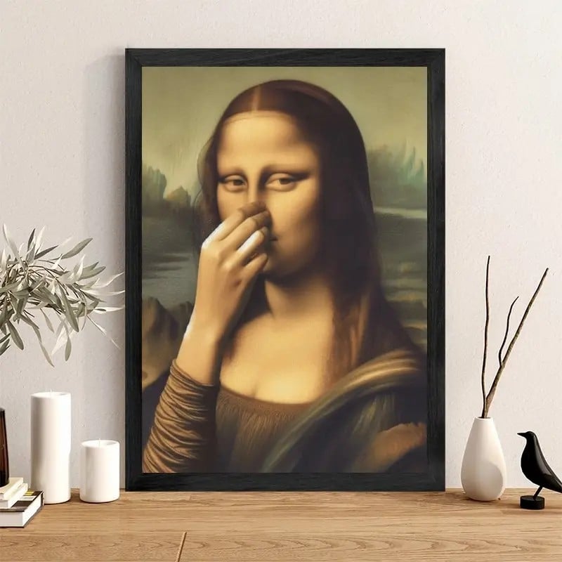 Funny Bathroom Wall Art – Humorous Renaissance-Style Print