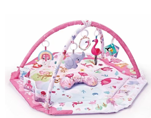 8-in-1 Baby Activity Play Mat – Sensory Gym with 6 Detachable Toys