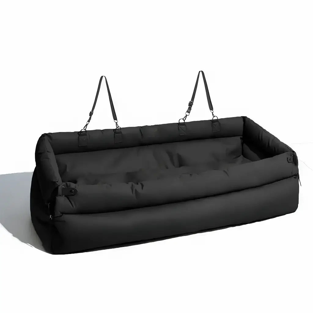2-in-1 Dog Car Seat & Travel Bed with Safety Leash