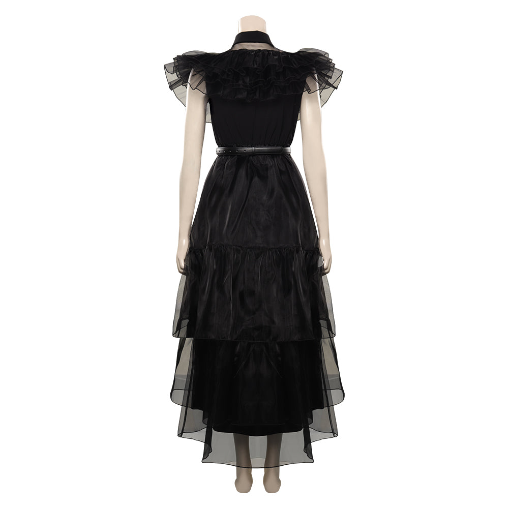 Women's Jenna Ortega Black Dress Halloween Costume