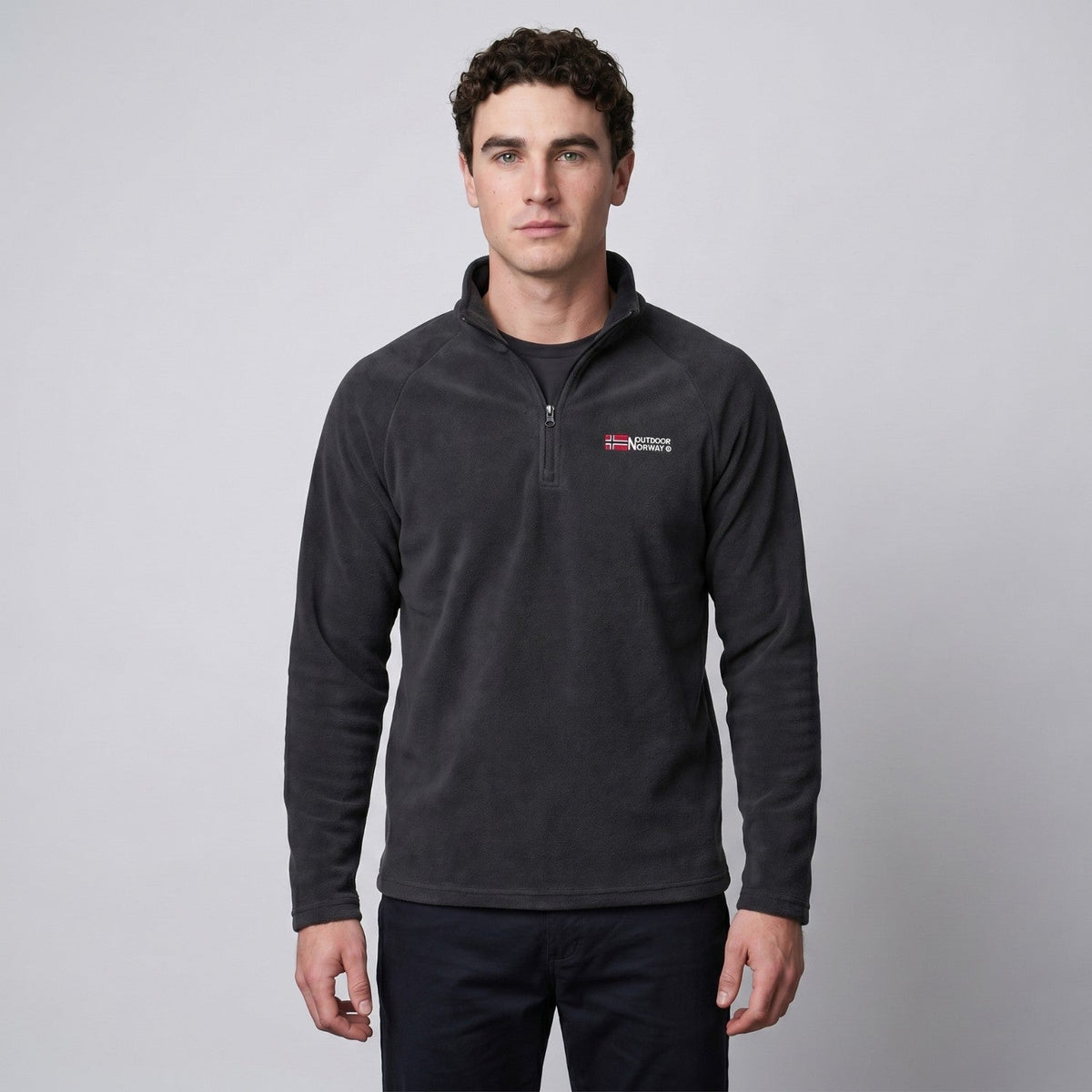 Men’s Quarter-Zip Fleece Pullover – Lightweight Hiking & Camping Mid-Layer